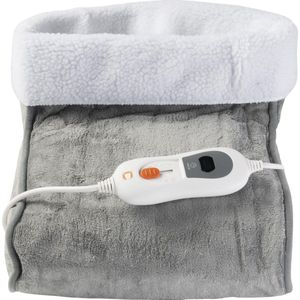 Cresta Care KTS967 Elektrische voetverwarmer met timer en machinewasbaar cosy fleece | Grijs