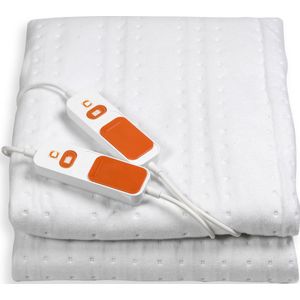 Cresta Care KTS120 Elektrische Warmtedeken 2 persoons met 180 minuten timer en machine wasbaar 160x140 cm