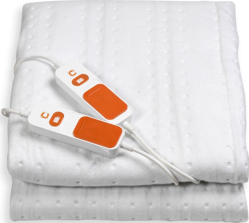 Cresta Care KTS120 Elektrische Warmtedeken 2 persoons met 180 minuten timer en machine wasbaar 160x140 cm