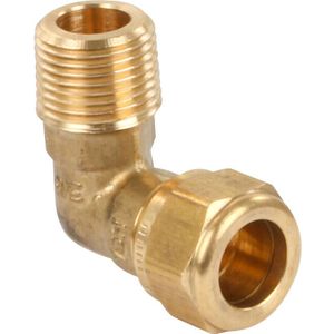 VSH messing knel puntstuk haaks 90deg 3/8"x12mm