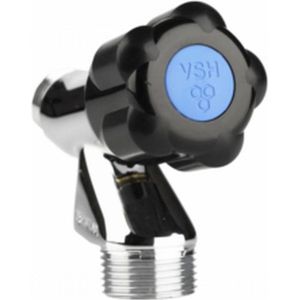 Vsh premium slangwartelkr.1/2 zwarte knop beluchter chroom