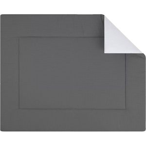 BINK Bedding Boxkleed Wafel (Pique) Antra 80 x 100 cm - vulling fiberfill 400 grams - speelkleed - parklegger - katoen - wafel - antraciet - donkergrijs