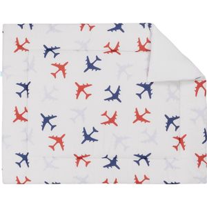 BINK Bedding Boxkleed Planes blauw (tweeling) 71 x 122 cm