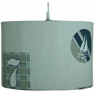 Hanglamp Sailing - Grijs/Blauw - 100% Katoen - Doorsnede 35 cm