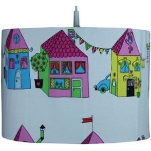 Bink Bedding Sweet Home - Hanglamp - Roze - 100% Katoen - Huisjesmotief