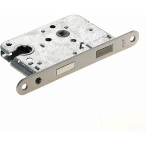Dag- en nachtslot, cilindersparing pc55, met magnetisch schoot, rvs voorplaat, doornmaat 50mm, exclusief sluitkom/sluitplaat