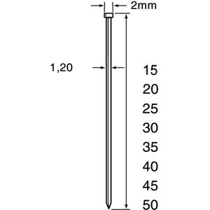 Dutack 1.2mm minibrads | 15mm | 5000 stuks - 5134028