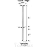 Dutack - T-nagels - 38mm - Verzinkt Staal - 1000 Stuks