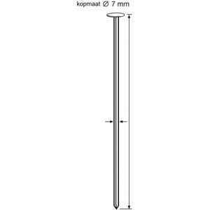 Dutack 5251019 Draadnagel - Glad - Verzinkt - 2,9 X 65mm (4000st)