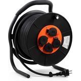 QwattPro - Kabelhaspel EZ Winder RA - 50m - Zwart - H07RN-F