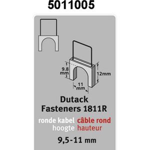 Dutack Kabelniet 1811 Cnk 12mm blister/200 st. - 5011005