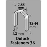 Dutack Niet serie 36 Cnk 12mm blister/1000 st. - 5011010