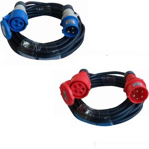 Qwatt Pro Verlengsnoer EN60309 230V/16A/2p+A/6h25,0 m 3G2,50 H07RN-F zwart IP44