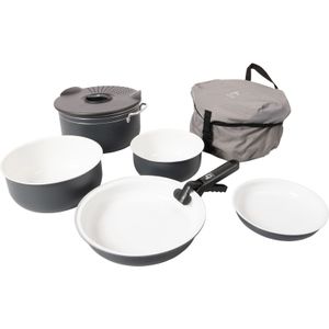 Bo-Camp - Pannenset - Camping - 7-Delig - Keramische coating - Aluminium