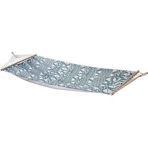 Bo-Camp Hangmat Oxomo 2,3x1,18 m Groen en Wit - Comfortabele Outdoor Hangmat