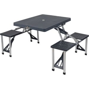 Bo-Camp - Basic - Picknicktafel - Grijs - Inklapbaar