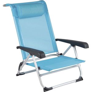 Bo-Camp Strandstoel Saint-Tropez - Blauw - Aluminium - Verstelbaar