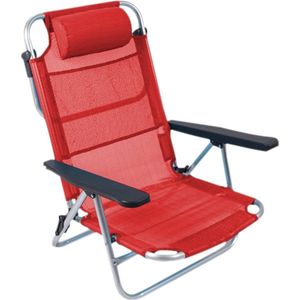Bo-Camp Beach chair - Monaco - Aluminium - Rood