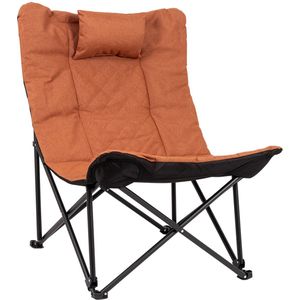 Bo-Camp - Industrial - Relaxstoel - Clay - Stalen Frame - Gepolsterde Bekleding