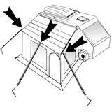 Bo-Camp - Stormband - Set - Universeel - 3 Stuks - 5 Meter - Zwart