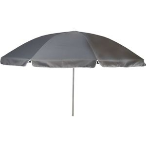 <p>Deze elegante parasol van Bo-Camp is de perfecte keuze om wat schaduw te creëren en jezelf te beschermen tegen de schadelijke uv-stralen van de zon. De parasol is gemaakt van stevig polyester met een zilverkleurige coating voor bescherming tegen de directe zonnestralen.</p>
<p>Dankzij de stevige stalen paal staat de parasol stabiel in zand, in een parasolvoet of in een tafelopening. De parasol is in hoogte verstelbaar en dankzij het kantelmechanisme kan je hem in de richting van de zon plaatsen.</p>
<p>Gebruik de Bo-Camp parasol om van zonnige dagen te genieten zonder te verbranden.</p>
<ul>
  <li>Kleur: grijs</li>
  <li>Materiaal: polyester (160 g/m²) en staal</li>
  <li>Afmetingen: 200 x 200 cm (Ø x H) met Ø 25 mm paal</li>
  <li>Gewicht: 2,2 kg</li>
  <li>Kantelmechanisme</li>
  <li>Met arm en stalen paal</li>
  <li>In hoogte verstelbaar</li>
  <li>Deelbare stalen paal</li>
  <li>Zilverkleurige binnencoating voor uv-bescherming</li>
</ul>