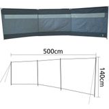BO-CAMP Windschutz Solid 500x140 Camping Sichtschutz XL Garten Strand lang groß