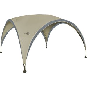 <p>De Bo-Camp feesttent is een ruime schuilplaats voor buitenactiviteiten. Deze partytent heeft een afmeting van 426 x 426 x 233 cm. Hij is waterdicht, uv-bestendig en brandvertragend dankzij het gebruik van polyester met een PU-coating. Hierdoor blijven wind en regen buiten de tent. Het canvasdoek is eenvoudig te plaatsen en strak te trekken. De tent is voorzien van ventilatie, gelaste naden, stabiele poten voor waterdichte oppervlakken en extra sterke stalen buizen. Bij de levering zijn scheerlijnen, haringen en een tas om de tent te vervoeren inbegrepen. Let op: de zijwanden zoals getoond in de laatste foto zijn niet bij de levering inbegrepen, maar zijn apart verkrijgbaar.</p>
<ul>
  <li>Kleur: beige</li>
  <li>Materiaal: stof en staal</li>
  <li>Stofgewicht: 160 gr/m²</li>
  <li>Afmetingen: 426 x 426 x 233 cm (L x B x H)</li>
  <li>Hoogte dakrand (waar men onderdoor kan lopen): 178 cm</li>
  <li>Gewicht: 19,5 kg</li>
  <li>Waterbestendig en brandvertragend</li>
  <li>Materiaal: Polyester: 100%</li>
</ul>