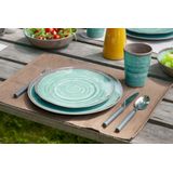 Bo-Camp - Servies - Halo - 12 Stuks - Aqua