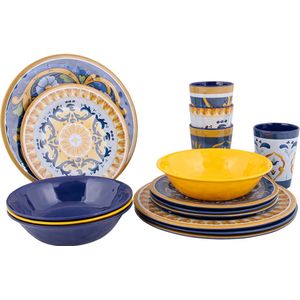 Bo-Camp - Servies - Sicilian - 16 Stuks - 100% Melamine