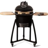 Patton - Premium Kamado - Barbecue - Zwart - Ø34 cm - Inclusief Bluetooth Kerntemperatuurmeter