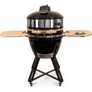 Patton - Premium Kamado 21"" - Meat & Pizza - Zwart - Ø47 cm - Inclusief Bluetooth Kerntemperatuurmeter en LED Verlichting