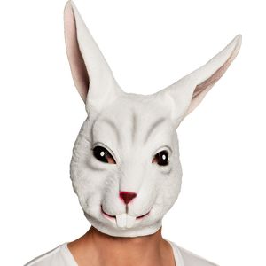 Partychimp Low Poly Bunny Maske (Latex) – Originelle Hasenmaske Für Halloween & Kostümpartys