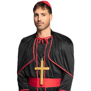 Boland Carnaval/verkleed accessoires Non/priester/dominee/monnik - ketting met kruis - 24 cm