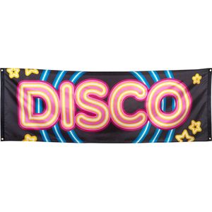 Boland - Polyester Banner 'DISCO' - Glitter & Glamour - 80s - Feestversiering