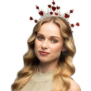 Boland - Juliette - Tiara - Metalen - Rood - Goud - Haarsieraad