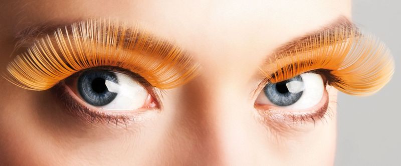 Boland - XL Wimpers - Oranje - Kunstmatig - Zelfklevend