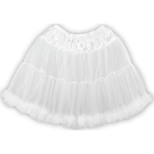 Boland - Petticoat de luxe wit - Volwassenen - Can Can - Prinsen en Prinsessen