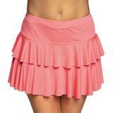 Mini Rok - Fluo Roze - Elastische Taille - Meerdere Lagen
