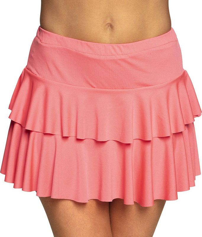 Mini Rok - Fluo Roze - Elastische Taille - Meerdere Lagen