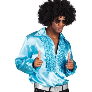 Boland Party shirt turquoise Volwassenen Danser/danseres ' & 90' Disco