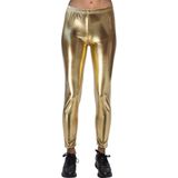 Boland - Metalen Legging - Goud - Stretchbroek - Voor Carnaval en Themafeesten