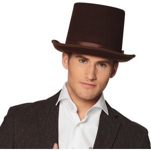 Boland - Hoed Byron bruin Bruin - 59 - Volwassenen - Mannen - 20's - Roaring Twenties- Glitter and Glamour