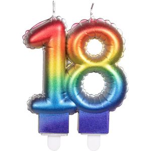 Boland - Kaarsje '18' regenboog 18 Multi - Regenboog - Regenboog