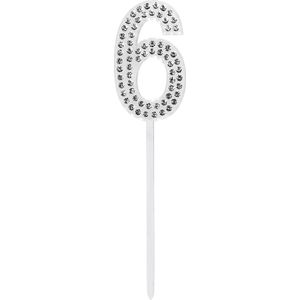 6 Jaar Taarttopper Diamant 10,5cm