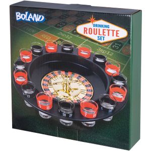 Boland 30850 Drinkspel Roulette Casin - 30 C - 16 Borrelglazen en 2 Balle - Fees - Plezie - Drinke