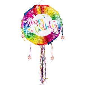 Boland - TrekpiÃ±ata 'Happy Birthday' Multi - Verjaardag, Kinderfeestje, Themafeest