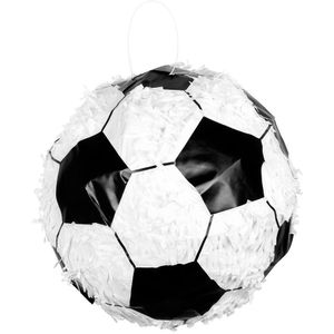 Boland - Piñata Voetbal (Ø 30 cm) van papier voor Verjaardag, Kinderfeestje en Themafeest
