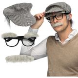 Boland Verkleed set Opa/bejaarde man - heren - Carnavalskleding - 3 delig - Abraham pop accessoires
