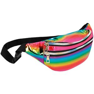 Boland - Holografisch Heuptasje - Accessoire - Regenboogkleur - Twee Ritszakken