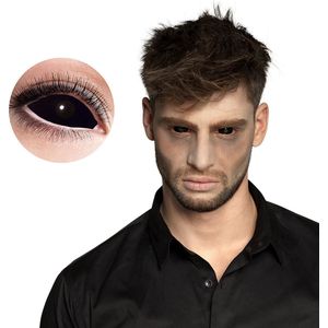 Boland - Halloween Contactlenzen - Zwart - Sclera - 6-maandslenzen